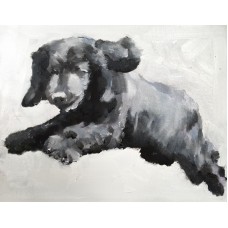 Jumping Dog Art PRINT signed art print from oil painting by James Coates   122676040354